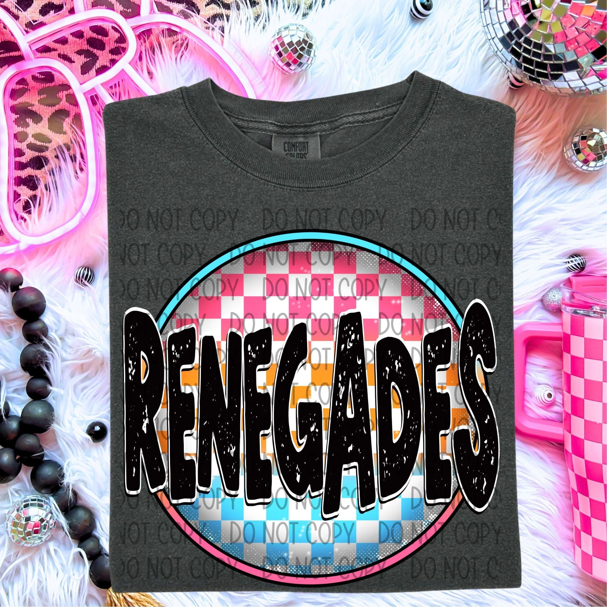 Renegades Neon Circle Mascots-Lovie T Designs