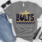 Ridge Bolts Gold Navy Grunge-Lovie T Designs