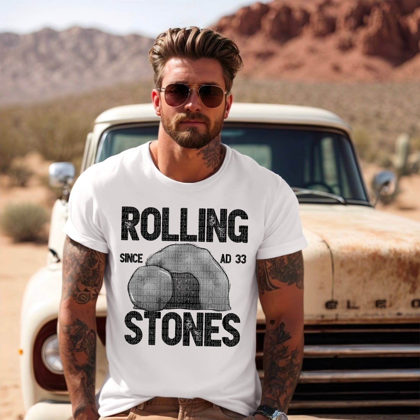 Rolling Stones - Black-[DTF Transfer]-Lovie T Designs