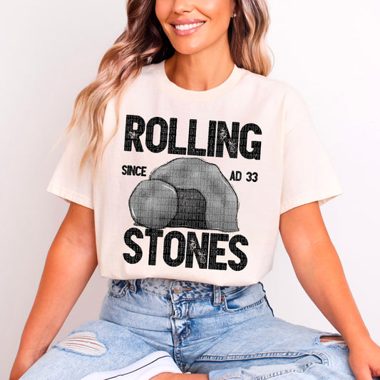 Rolling Stones - Black-[DTF Transfer]-Lovie T Designs