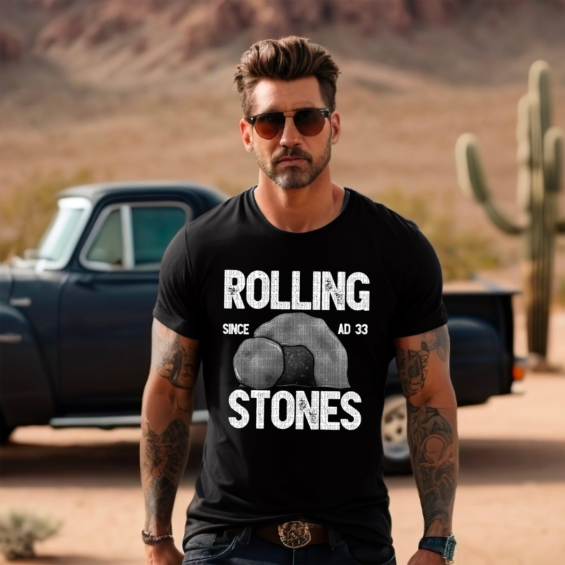 Rolling Stones - White-[DTF Transfer]-Lovie T Designs