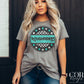 Roughriders Teal Green Checkered Stars Circle-Lovie T Designs