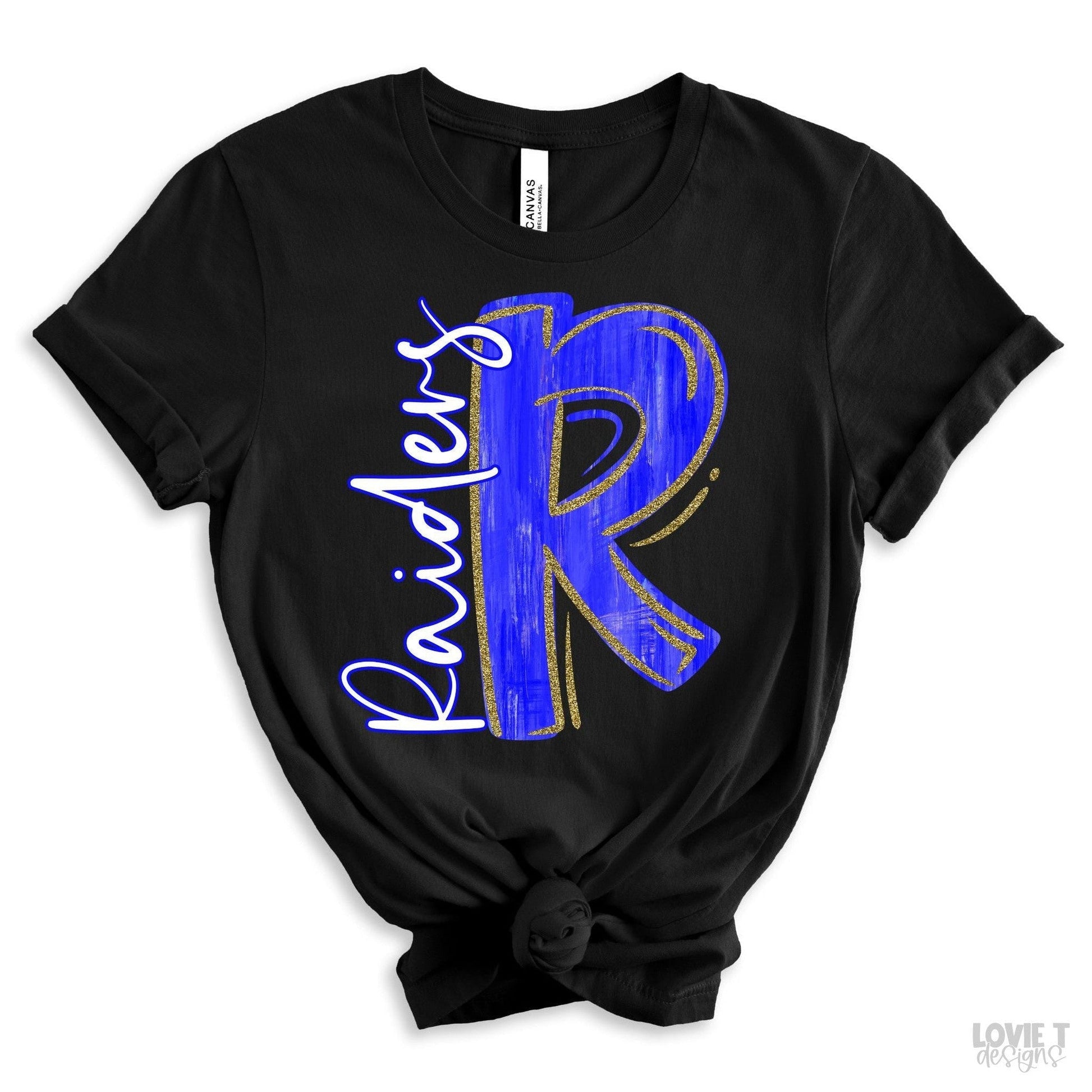 Royal Blue and Gold R Raiders-Lovie T Designs