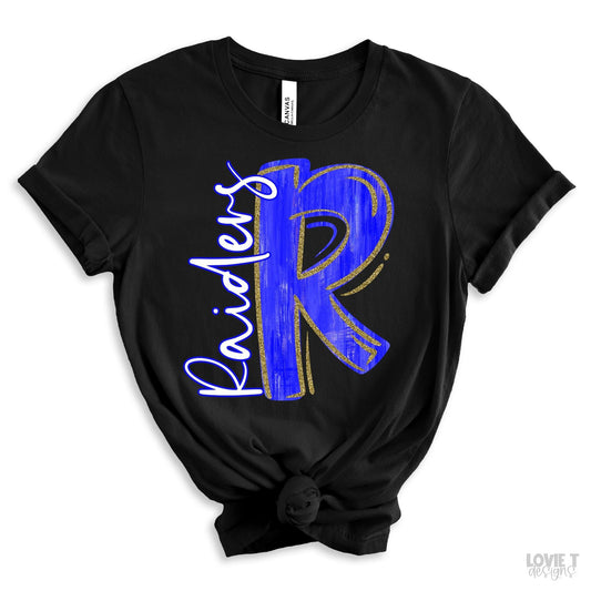 Royal Blue and Gold R Raiders