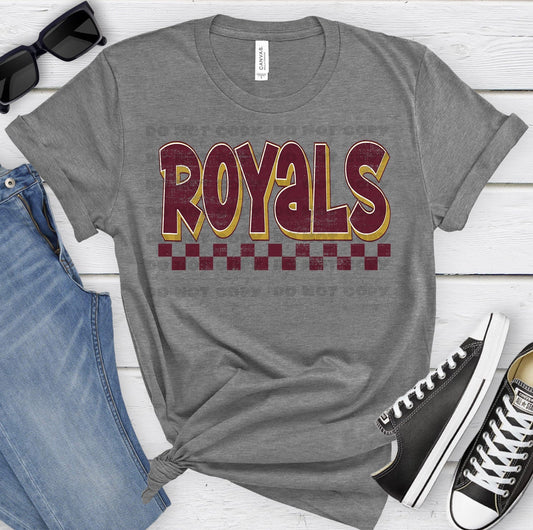 Royals Maroon Vegas Gold Grunge-Lovie T Designs