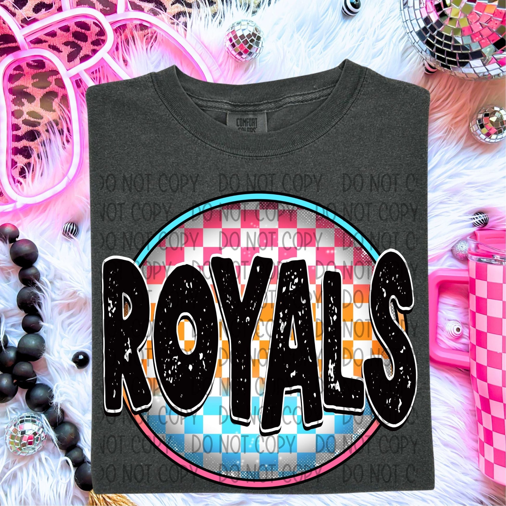 Royals Neon Circle Mascots-Lovie T Designs