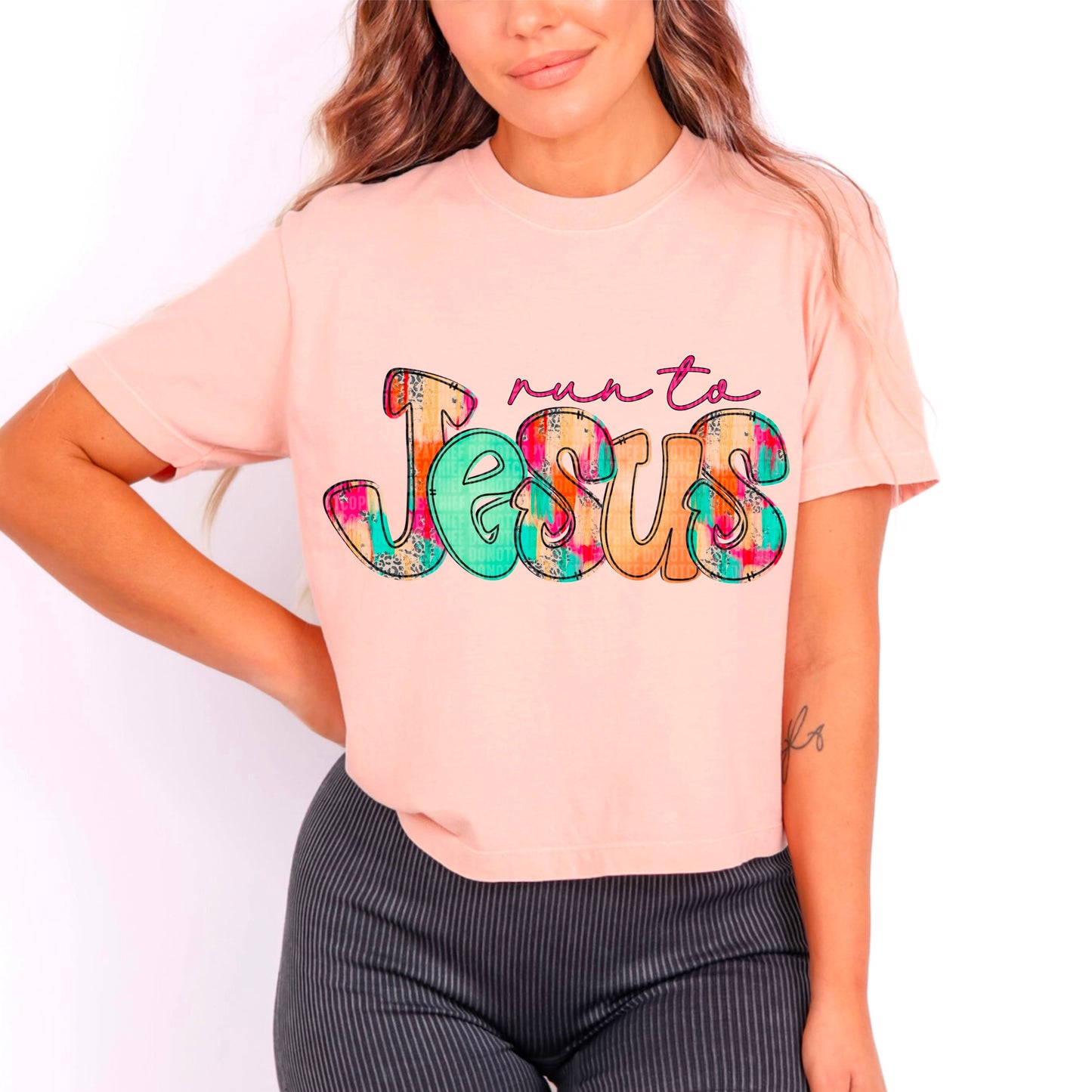 Run To Jesus-[DTF Transfer]-Lovie T Designs