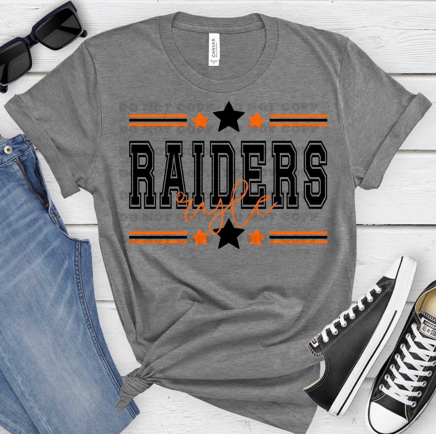 Ryle Raiders Black Orange All Stars-Lovie T Designs