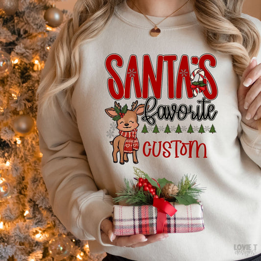 Santa's Favorite - Custom Title-Lovie T Designs