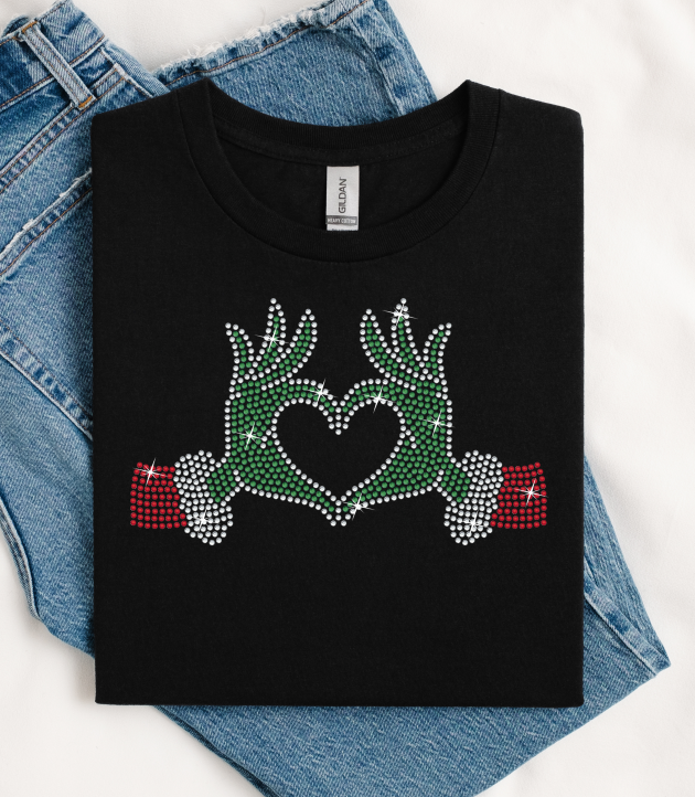 Heart In Hands Spangle Tee