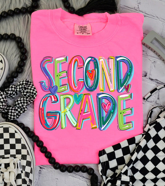 Second Grade Cheery Bright-Lovie T Designs