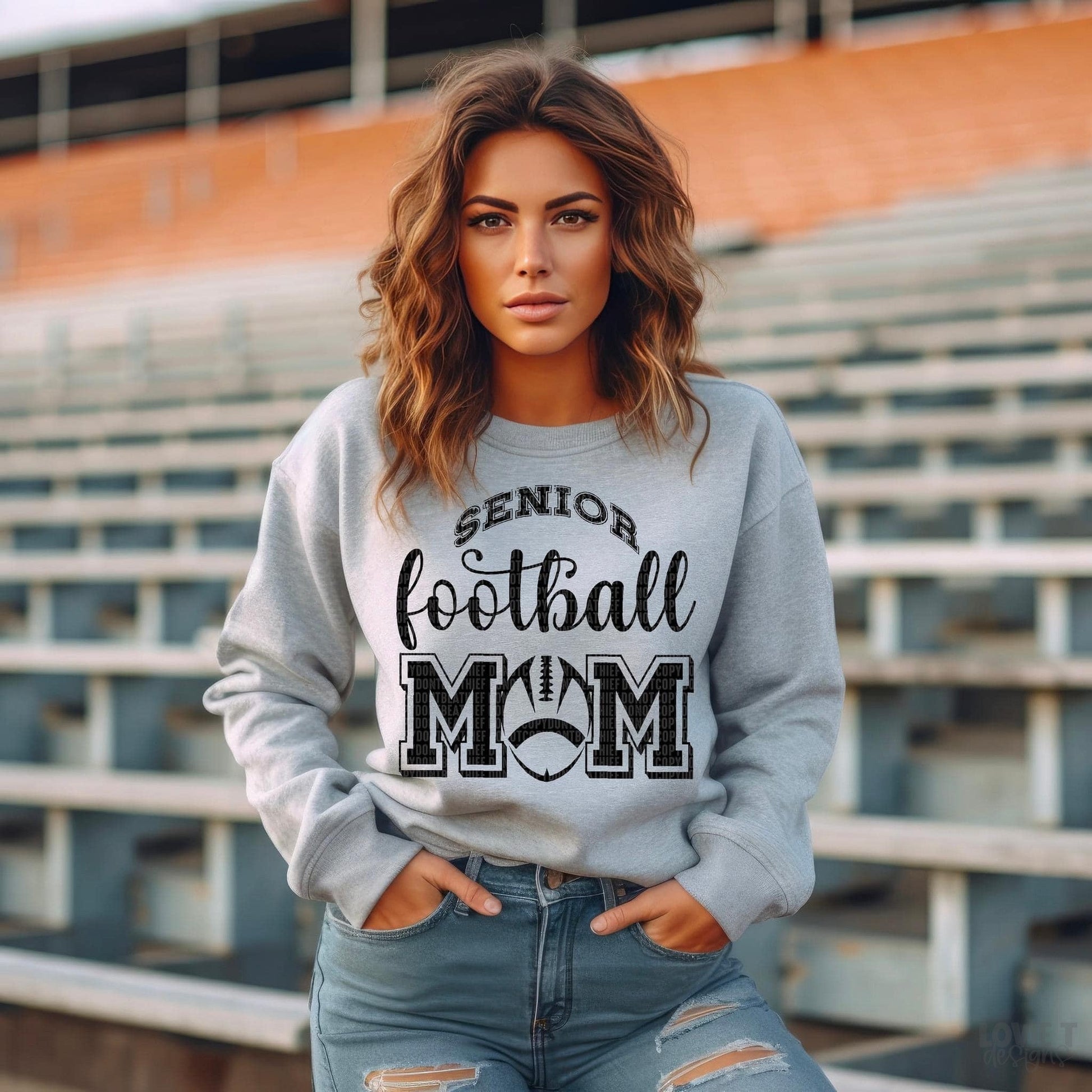 Senior Football Mom-Lovie T Designs