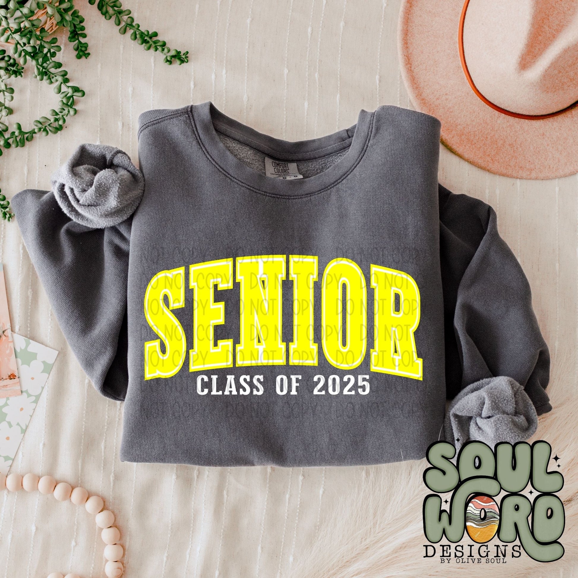 Senior Neon Yellow-Lovie T Designs