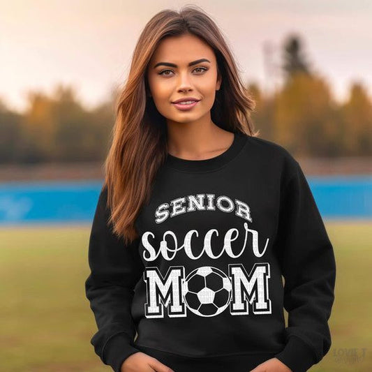 Senior Soccer Mom White Print