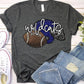 Sequin Football and Blue Helmet-Lovie T Designs