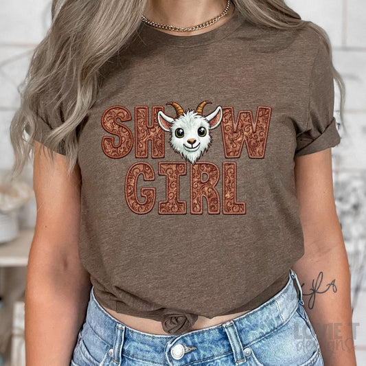 Show Girl Goat Faux Embroidery