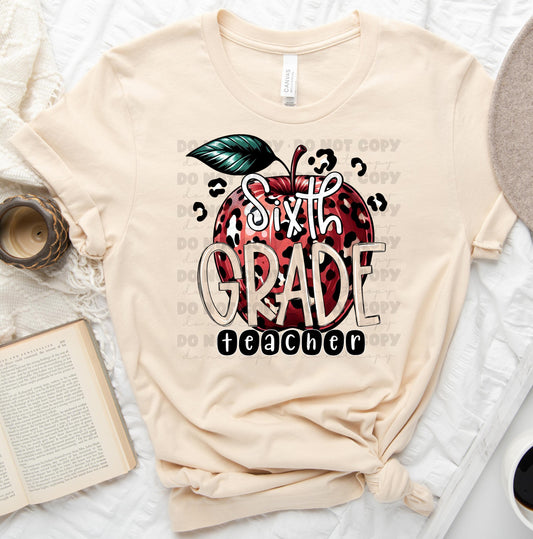 Sixth Grade Teacher Southern Comfort Leopard Back To School-Lovie T Designs