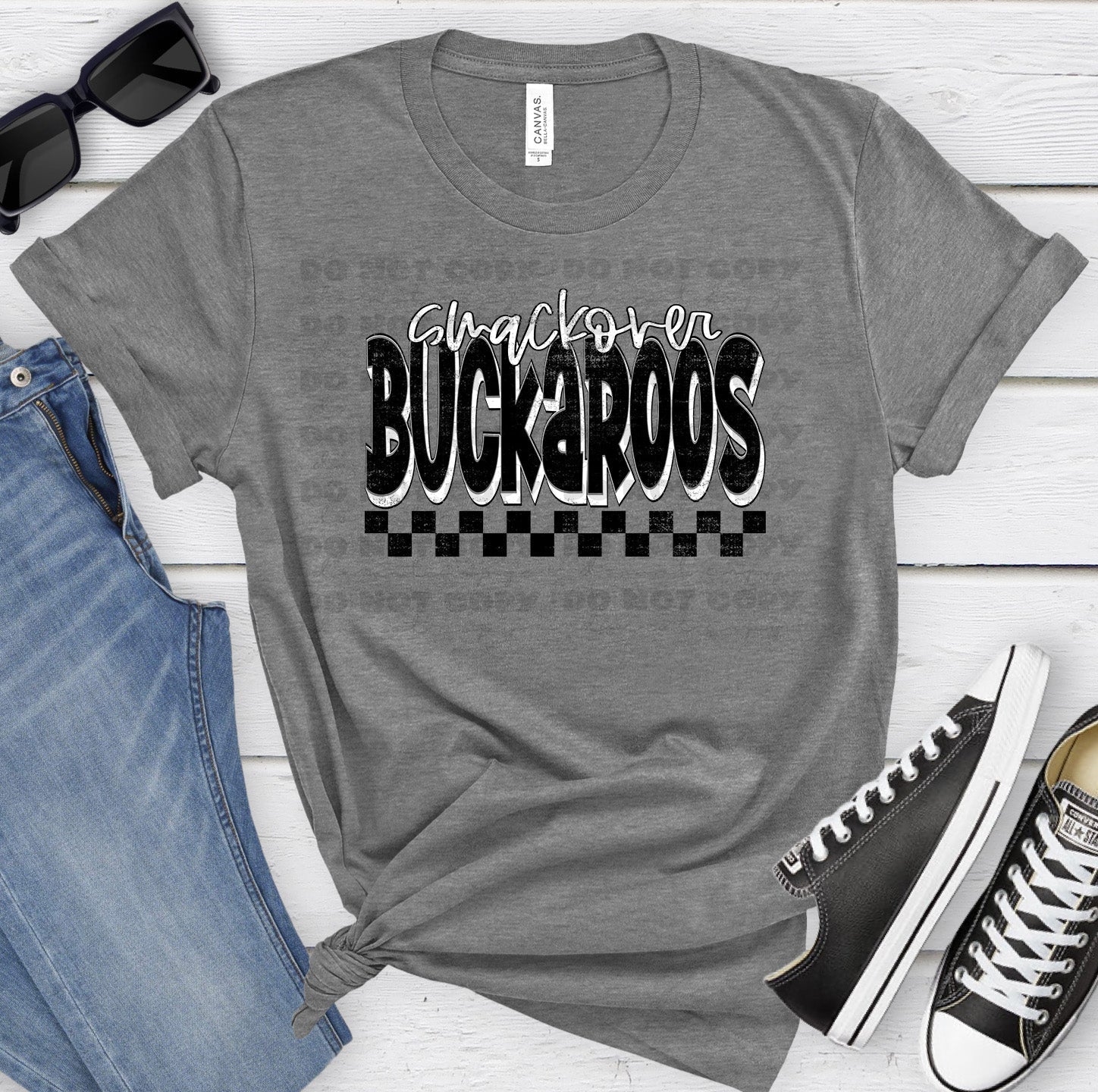 Smackover Buckaroos Black White Grunge-Lovie T Designs