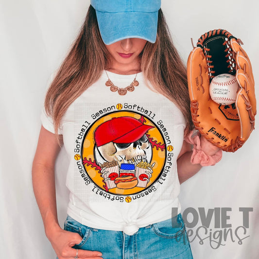 Softball Season Skellie-Lovie T Designs