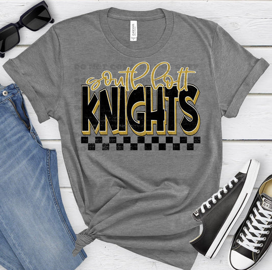 South Hold Knights Black Vegas Gold Grunge-Lovie T Designs