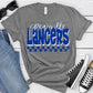 Spearville Lancers Royal White Grunge-Lovie T Designs