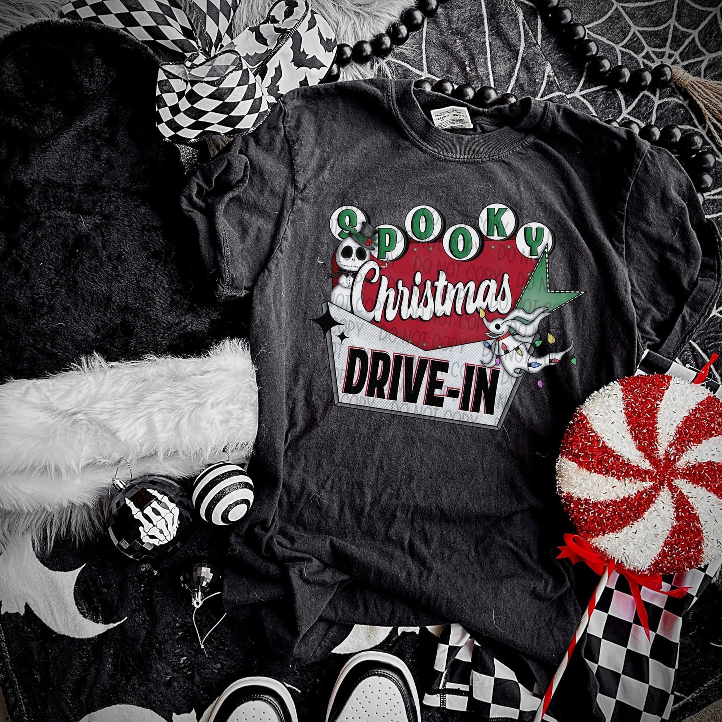 Spooky Christmas Drive-in-Lovie T Designs