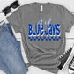 St. Ed Bluejays White Blue Grunge-Lovie T Designs