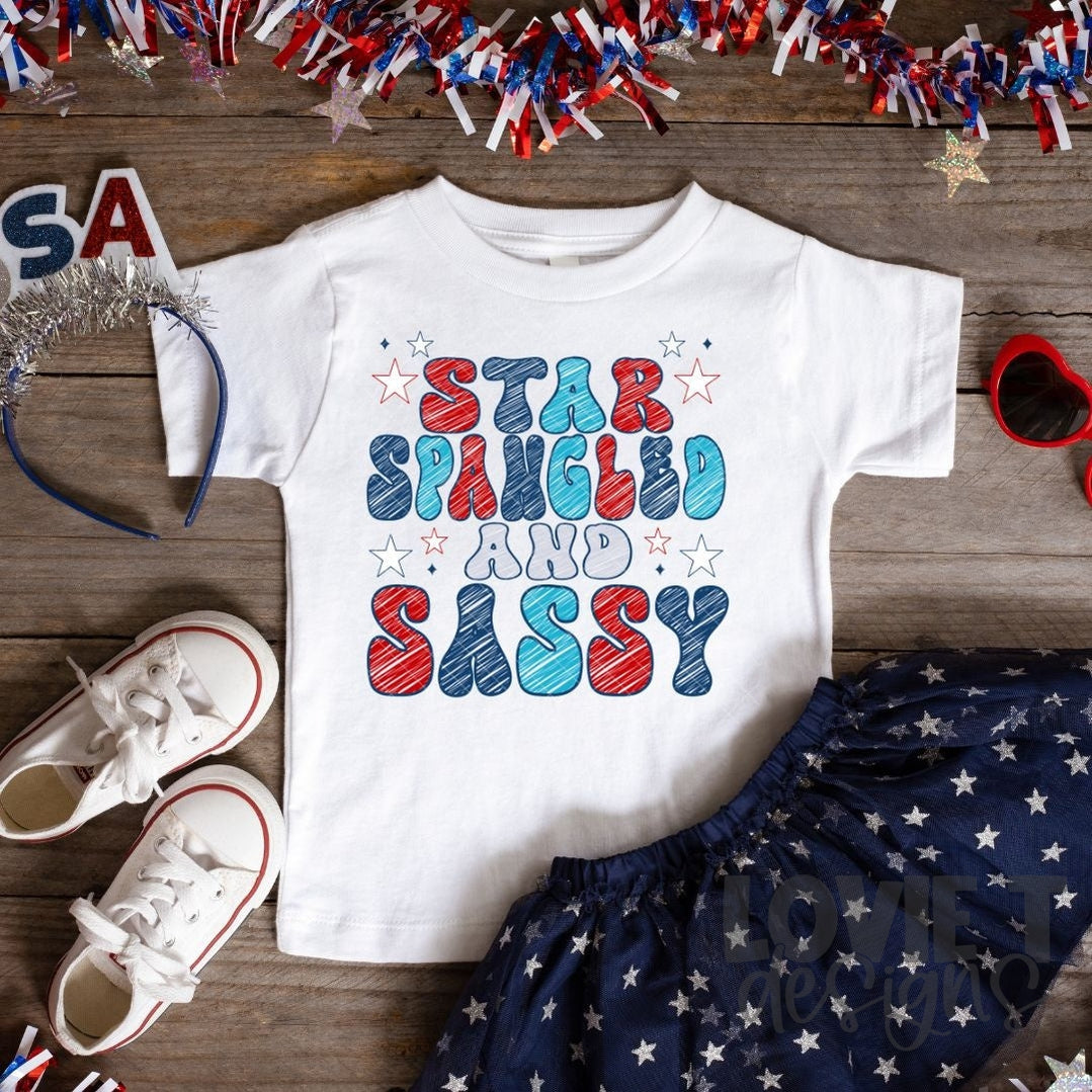 Star Spangled And Sassy-Lovie T Designs