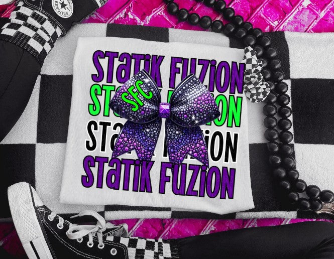 Statik Fusion Cheer Bow-Lovie T Designs