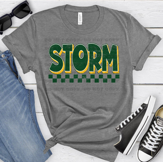 Storm Dark Green Ath Gold Grunge-Lovie T Designs