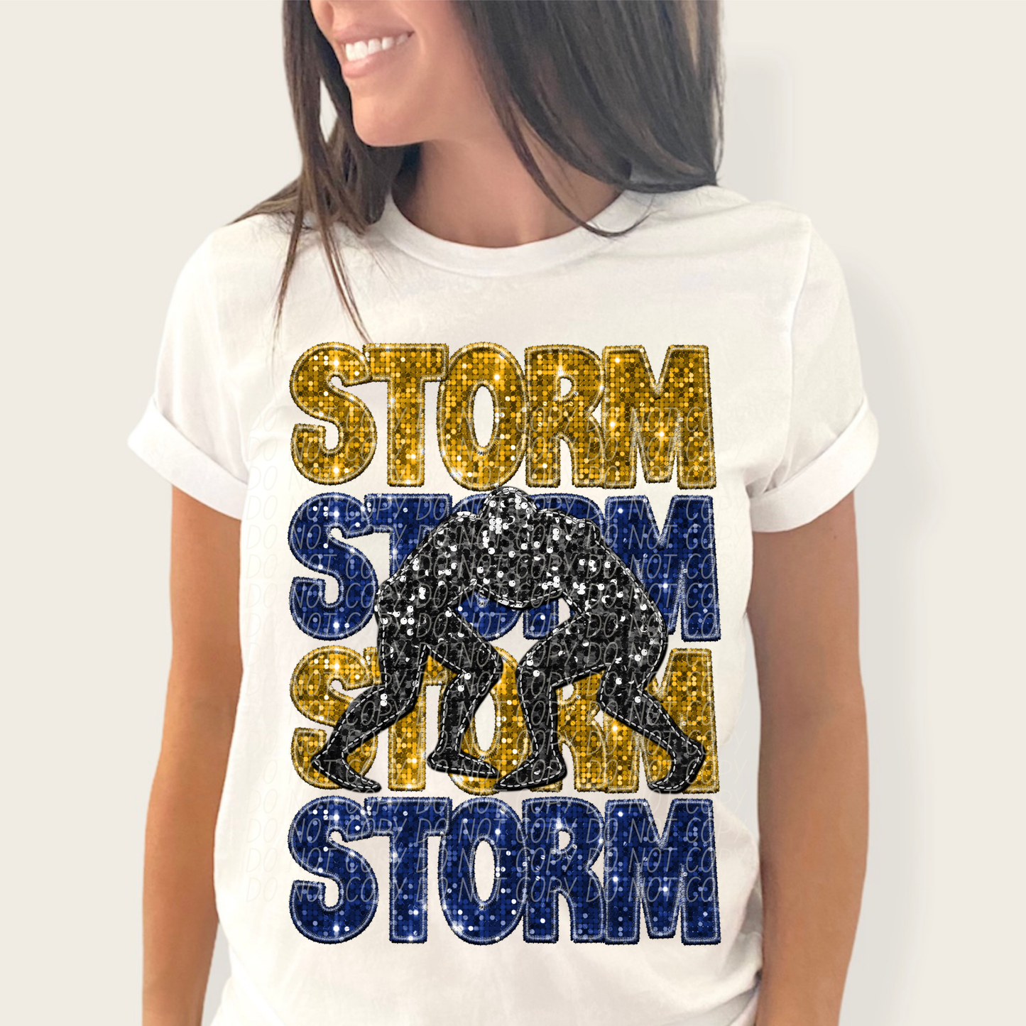 Storm Gold Blue-[DTF Transfer]-Lovie T Designs