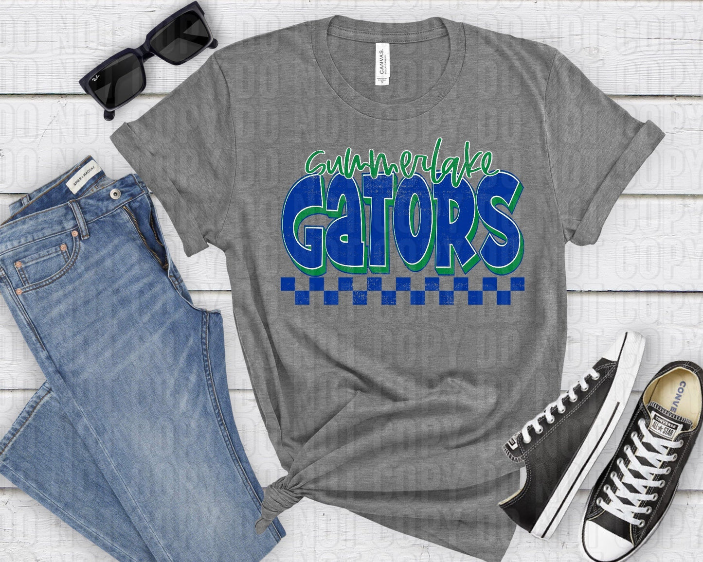 Summerlake Gators Green Blue Grunge-Lovie T Designs