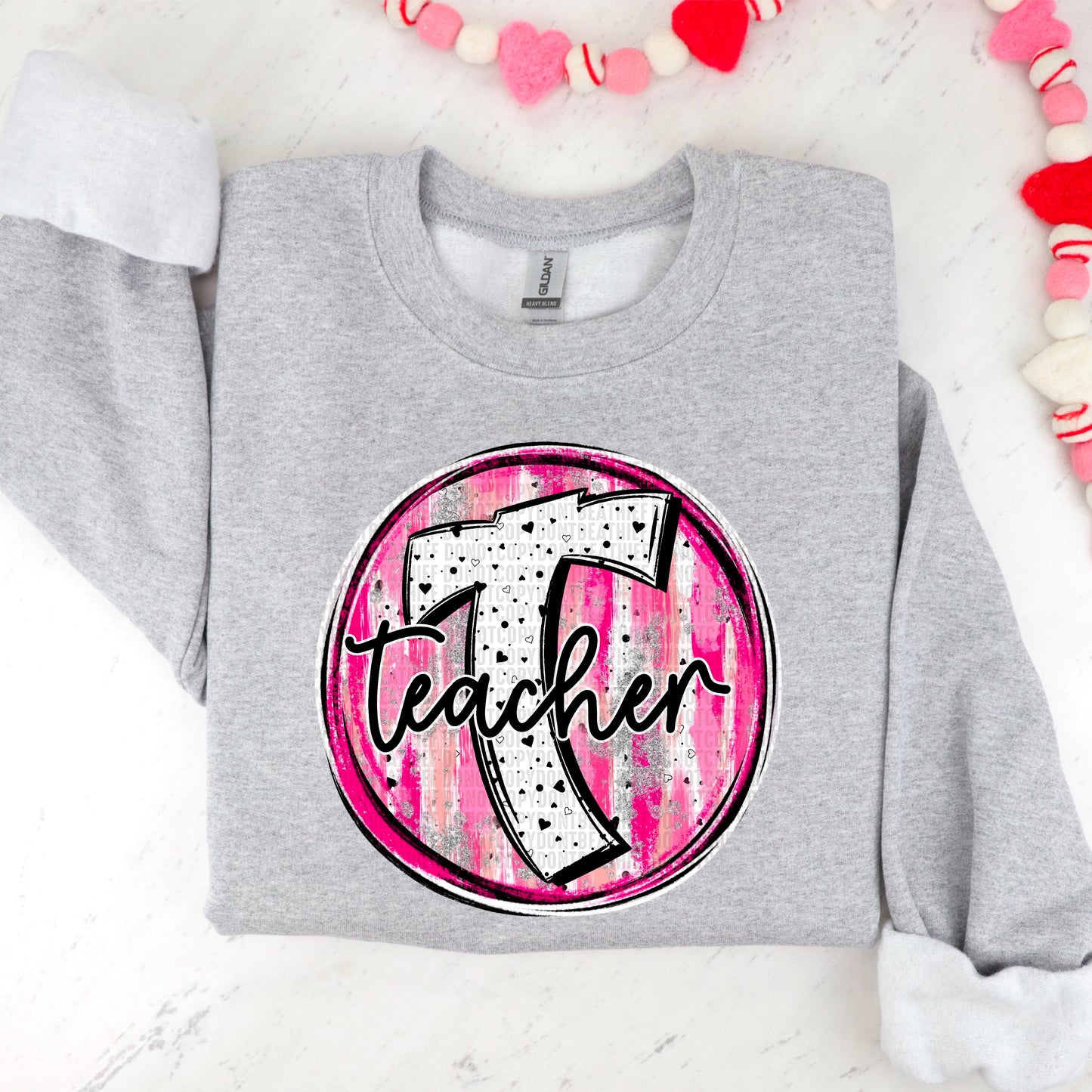 Teacher Valentine Circle Name-[DTF Transfer]-Lovie T Designs