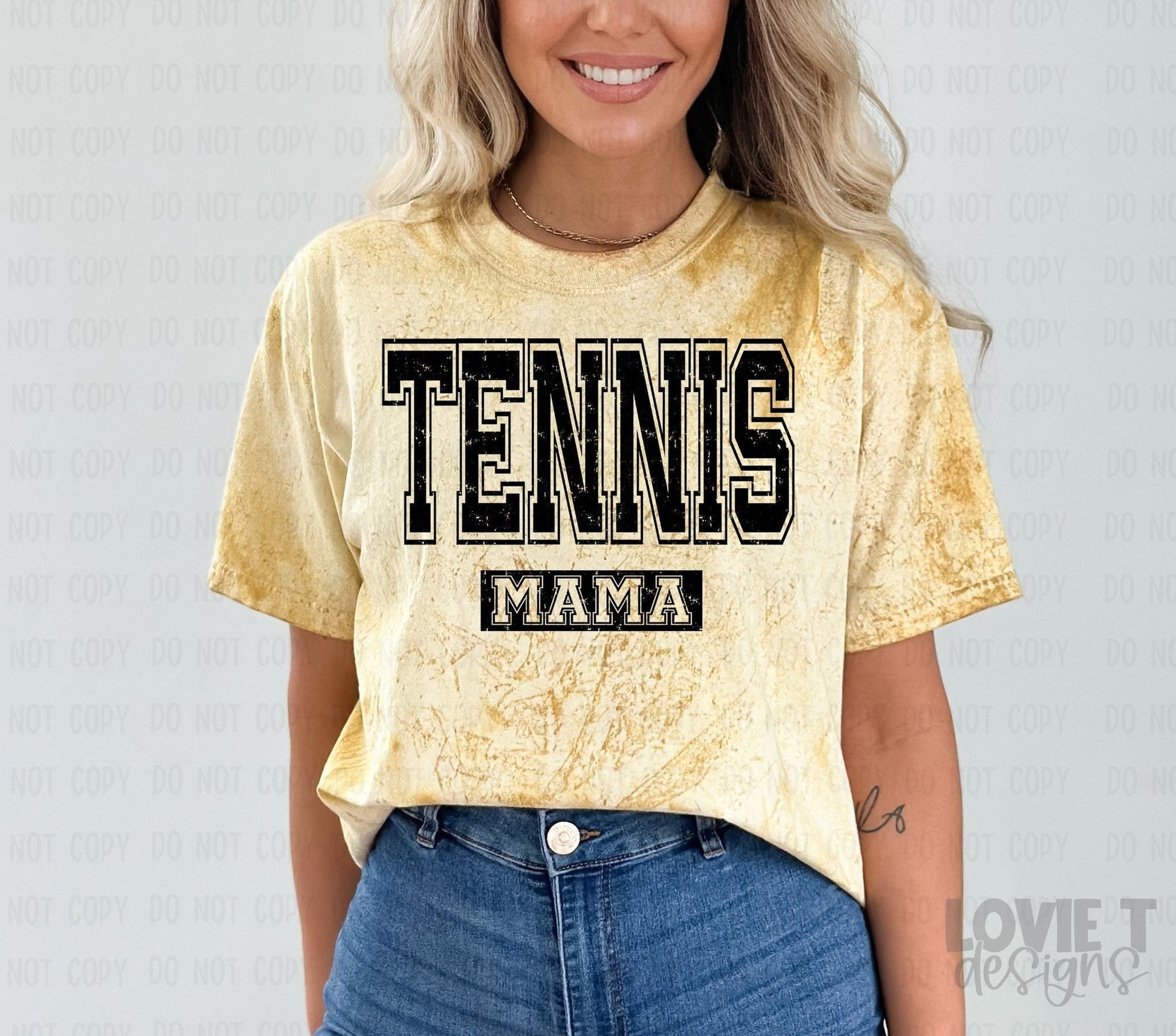 Tennis Mama Distressed-Lovie T Designs