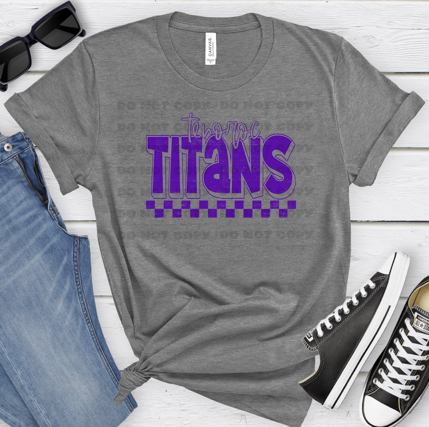 Tenoroc Titans Purple Gray Grunge-Lovie T Designs