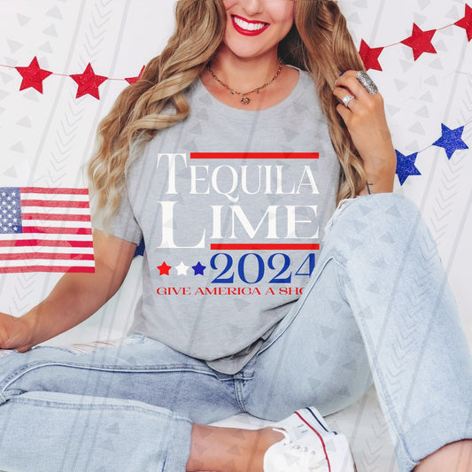 Tequila Line 2024 Give America A Shot-Lovie T Designs