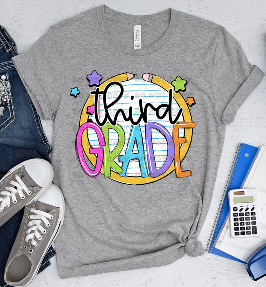 Third Grade Paper and Pencil Circle-Lovie T Designs