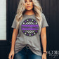 Thunderhawks Purple Checkered Stars Circle-Lovie T Designs