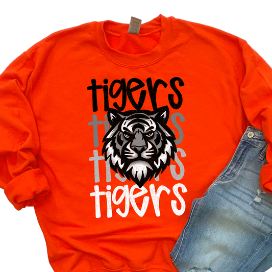 Tigers 2 Monochromatic Mascots-Lovie T Designs