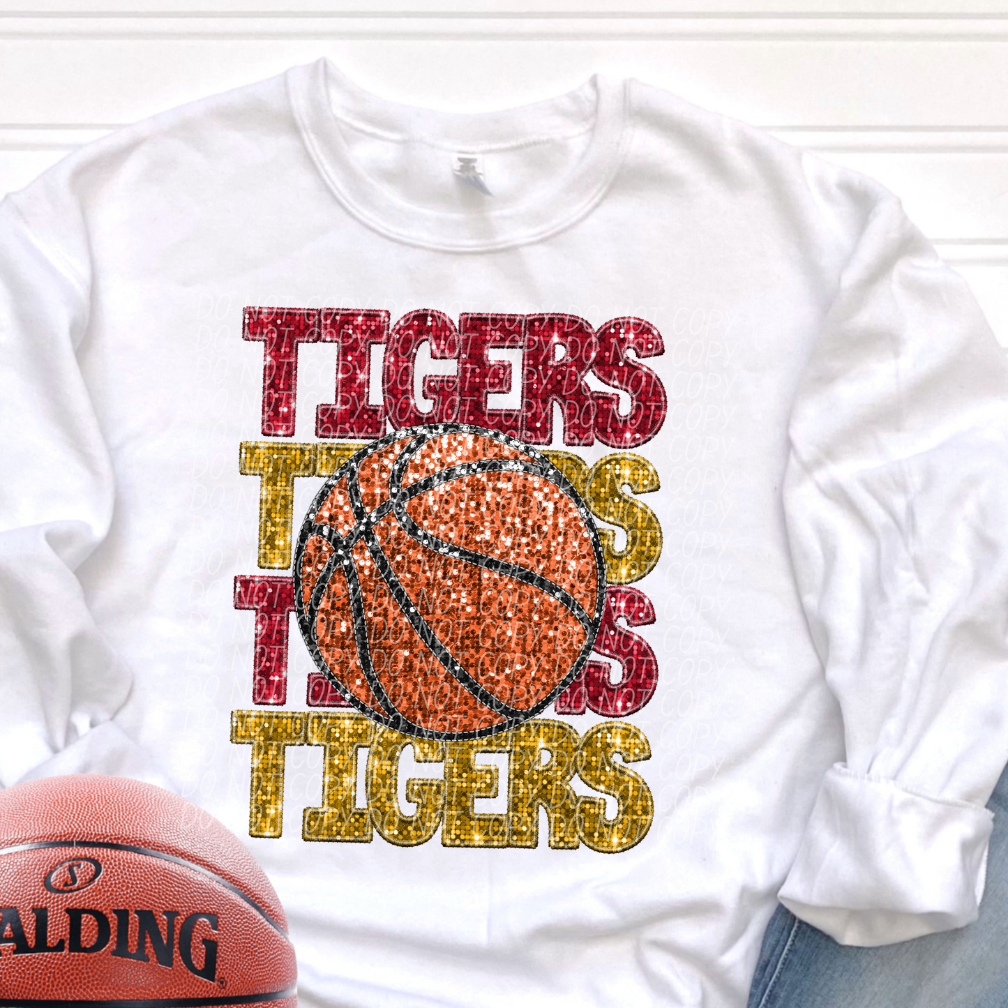 Tigers Red Gold-[DTF Transfer]-Lovie T Designs