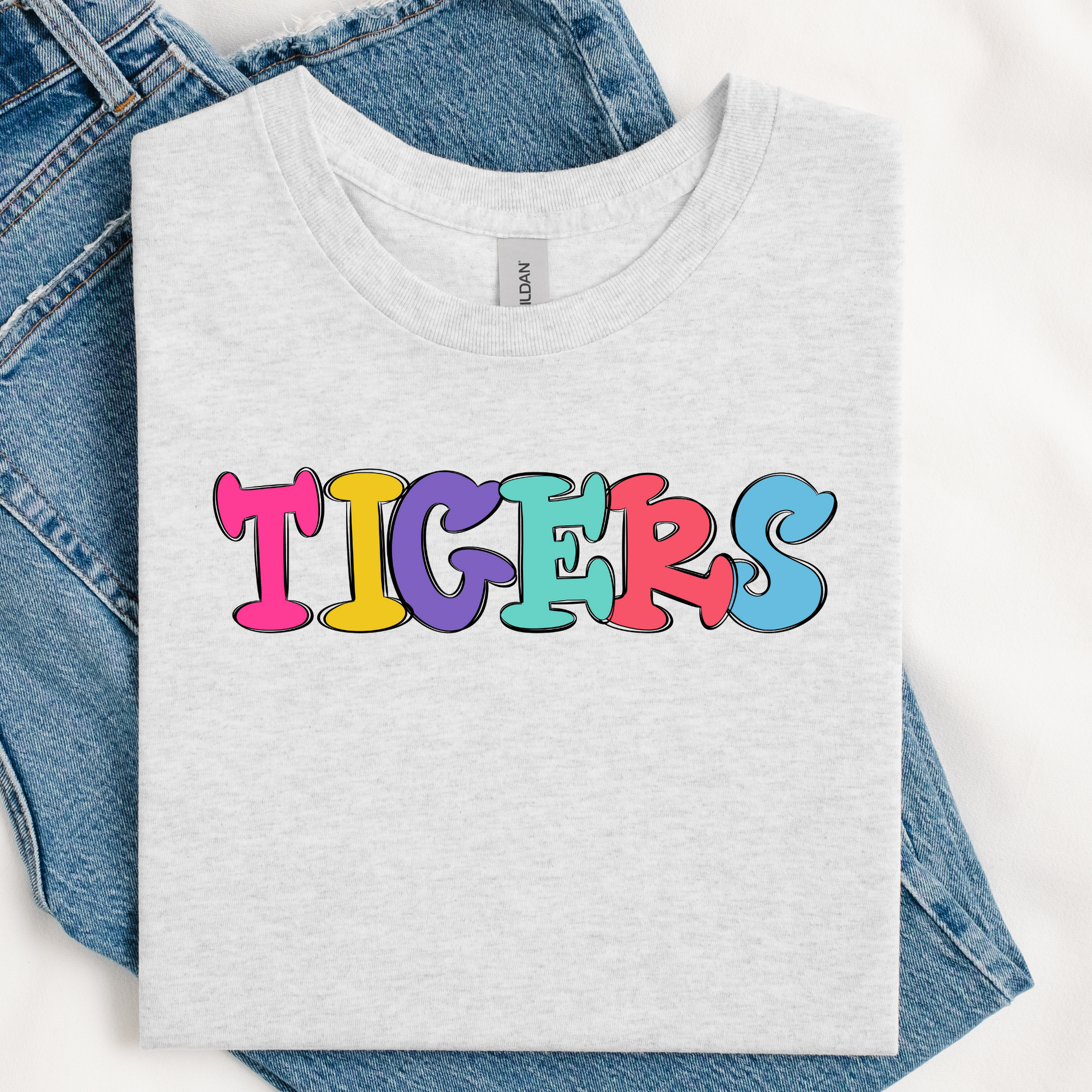 Tigers Single Line Jumping Jacks-Lovie T Designs