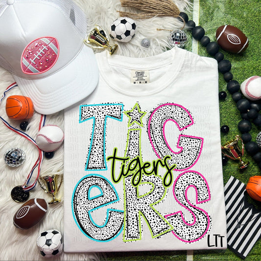 Tigers Star Dalmatian Mascots-Lovie T Designs