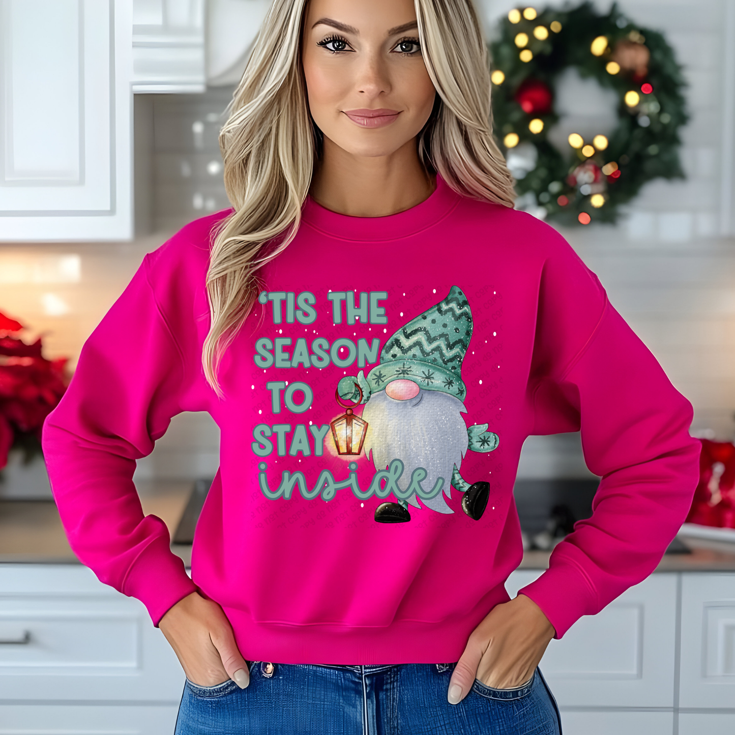 Tis The Season To Stay Inside-[DTF Transfer]-Lovie T Designs