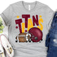 Titans Maroon Ath Gold Checkered FB-Lovie T Designs