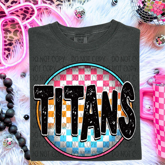 Titans Neon Circle Mascots-Lovie T Designs