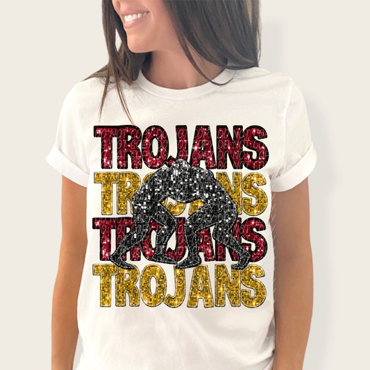 Trojans Crimson Gold-[DTF Transfer]-Lovie T Designs