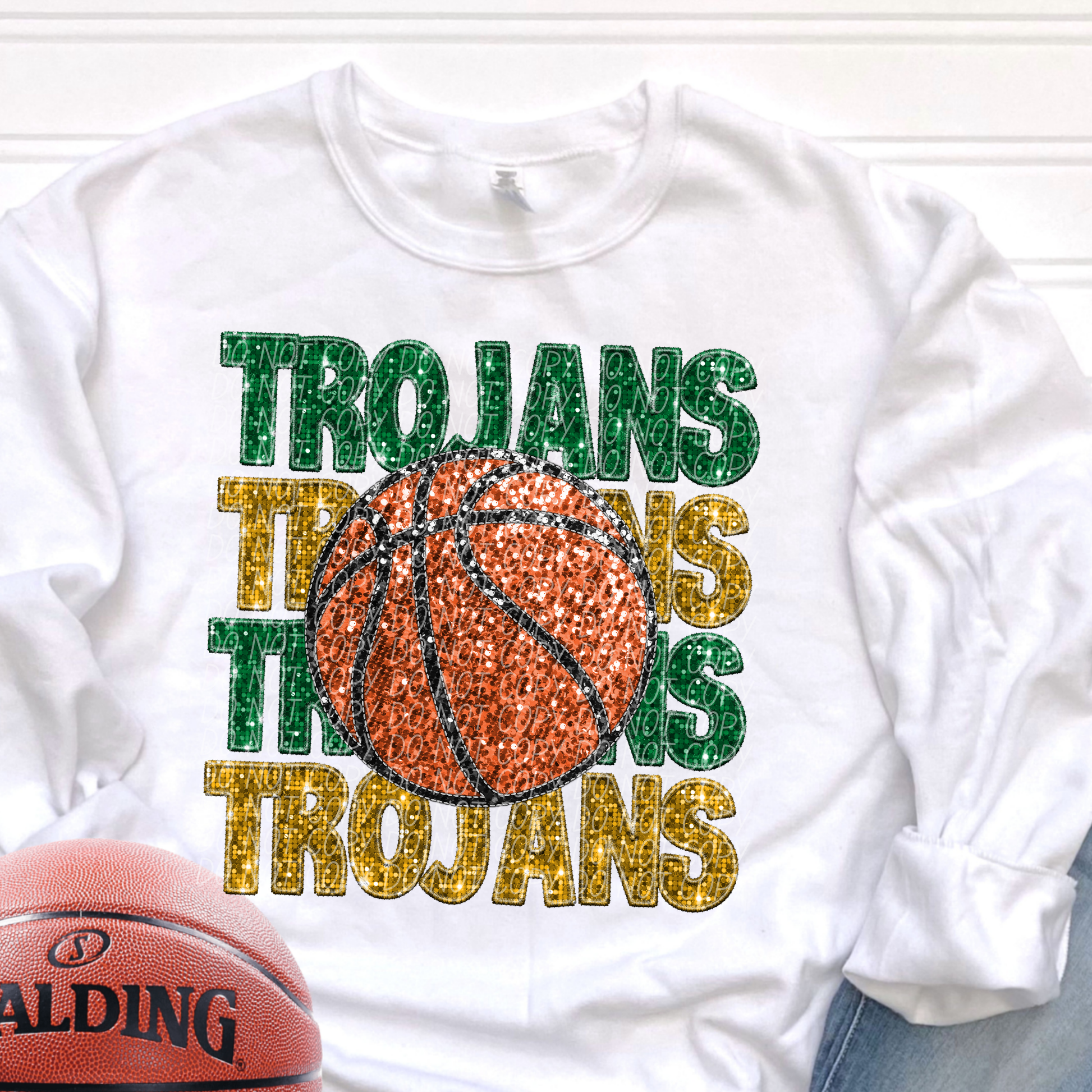 Trojans Green Gold-[DTF Transfer]-Lovie T Designs