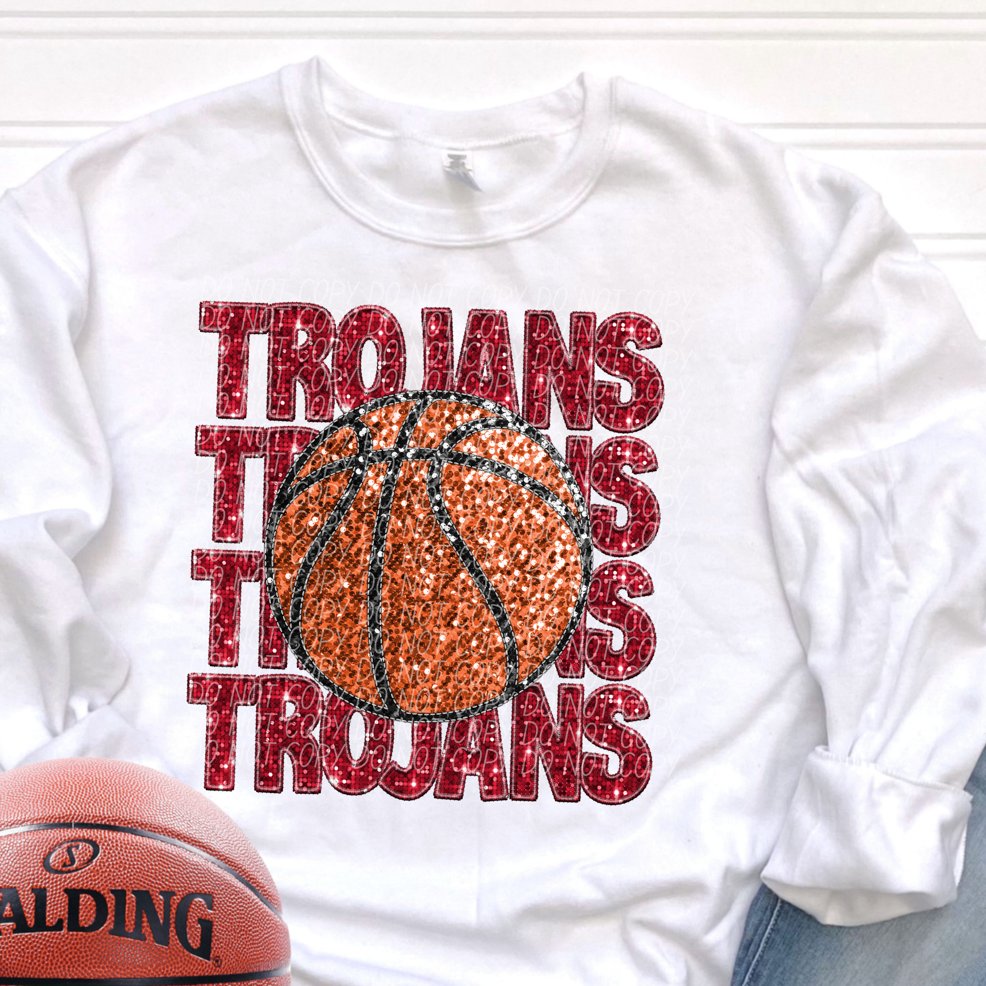 Trojans Red-[DTF Transfer]-Lovie T Designs