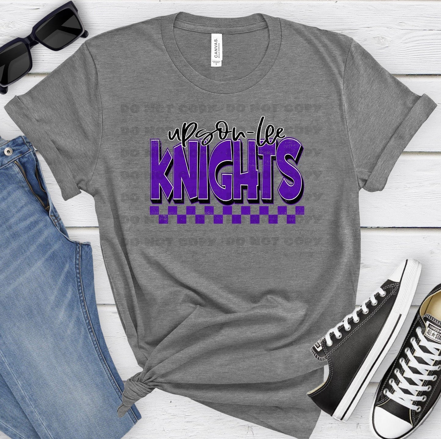 Upson-Lee Knights Purple Black Grunge-Lovie T Designs