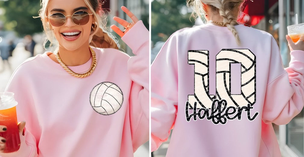 Volleyball Front + Back - Digital Download-[DTF Transfer]-Lovie T Designs